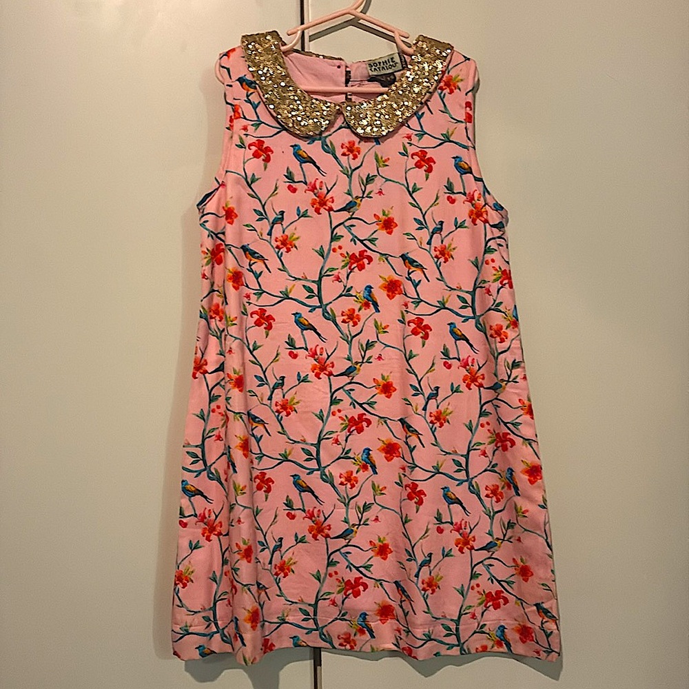 Sophie Catalou Girls Dress w/ Sequin Collar! NWT